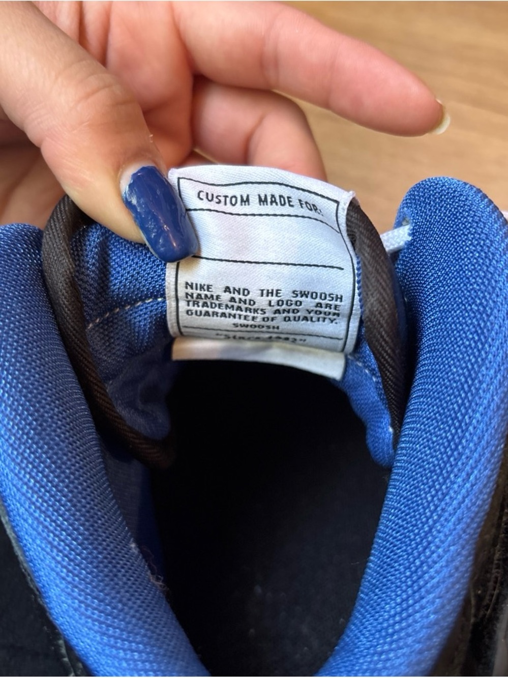 Nike Kids Blue and Black Lace-Up Sneakers